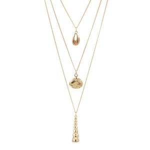 Seashell conch necklace 24k filled gold